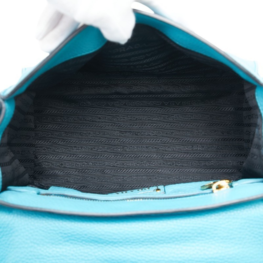 PRADA Blue Leather Shoulder Bag - Picture 5 of 10